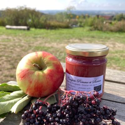 compote bio de pomme et baie de sureau 200 gr